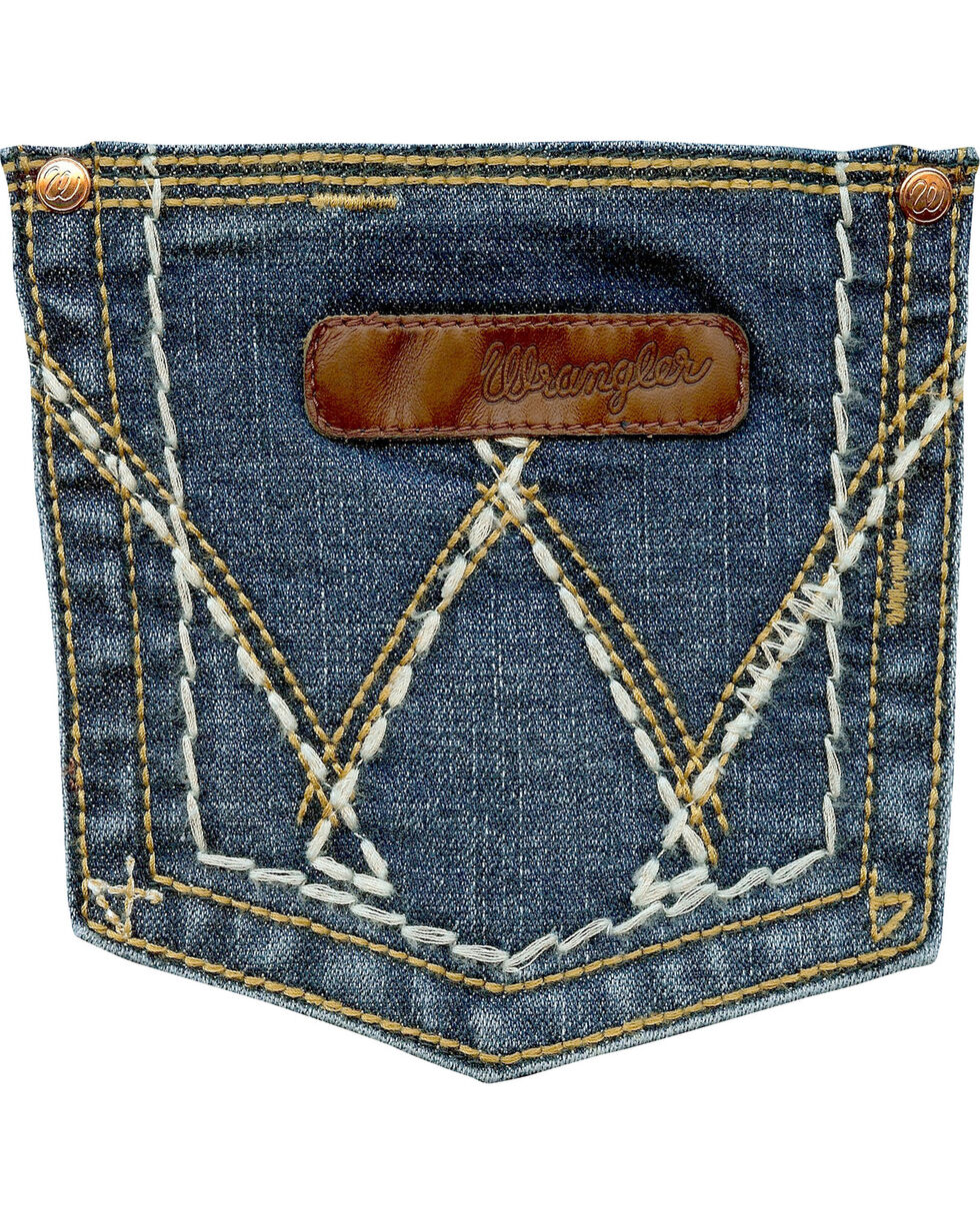 Womens Wrangler Mae Boot Cut Low Rise Premium Patch Jeans 09mwzru NO TAX SELL